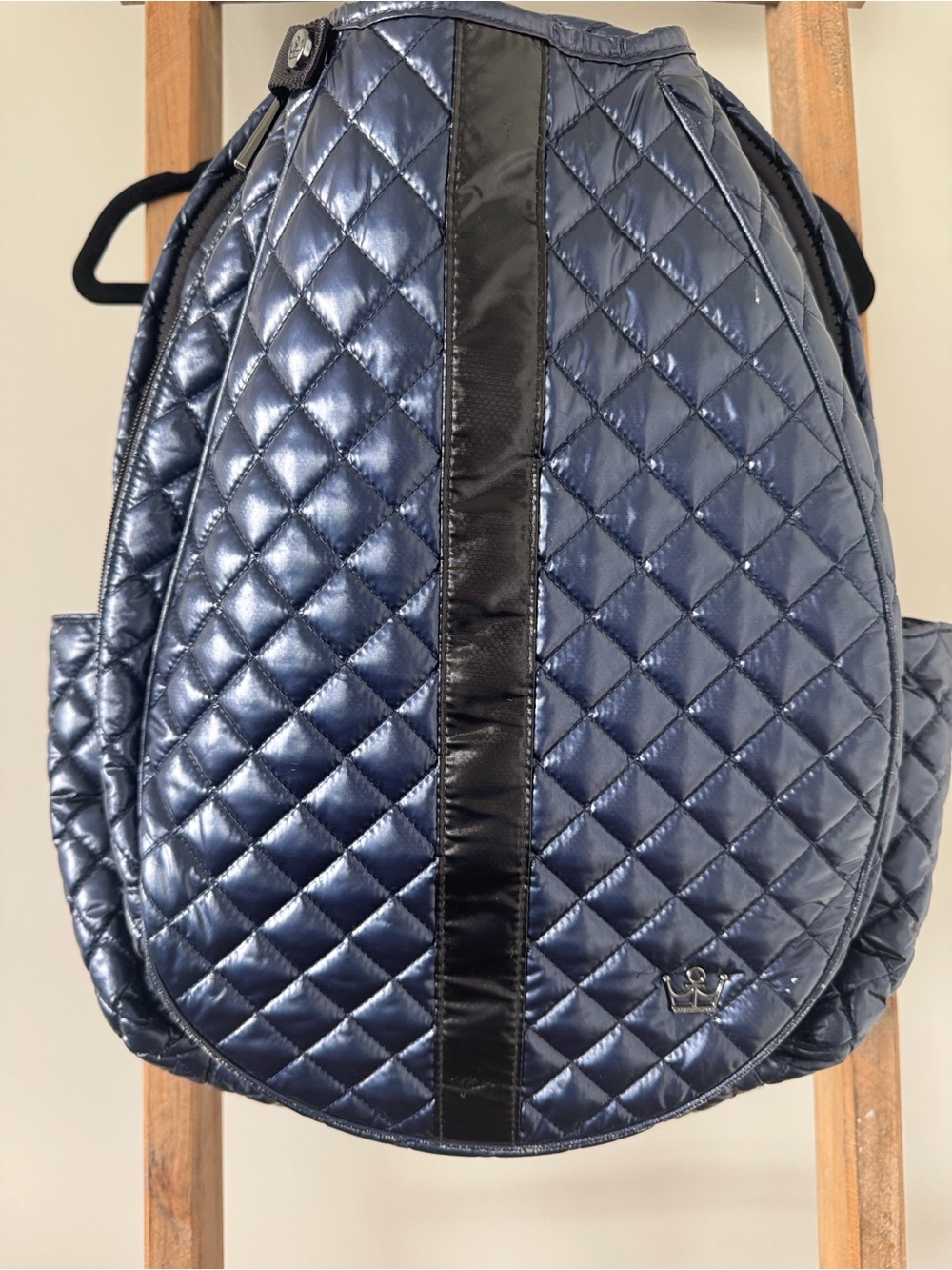 Oliver Thomas Navy Quilted Tennis Backpack Racquet Bag